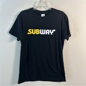 Subway Sandwich Logo T-Shirt Crew Neck Short Sleeve Black Men’s Medium